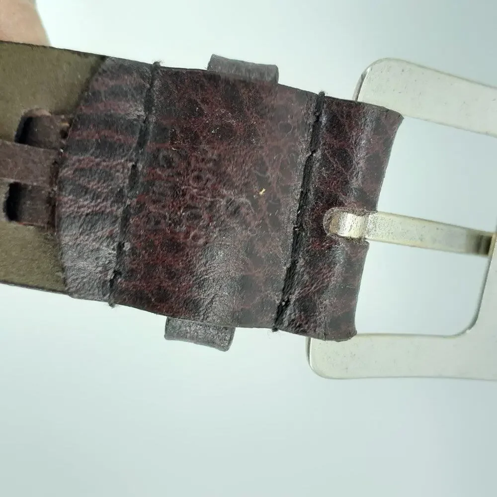 CK Calvin Klein Jeans Chain Link Brown Maroon Size Small